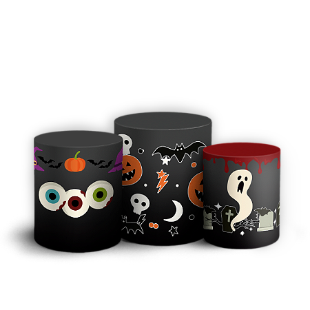 Capas Trio Cilindro Sublimado Vest Facil - Noche de Brujas ES