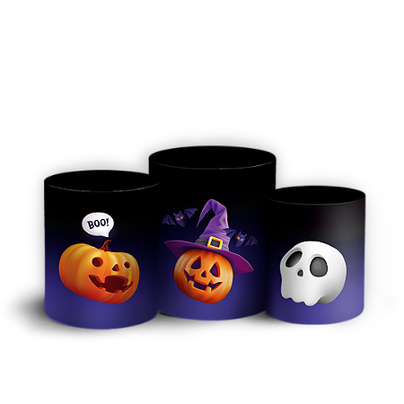 Capas Trio Cilindro Sublimado Vest Facil - Noche de Brujas ES