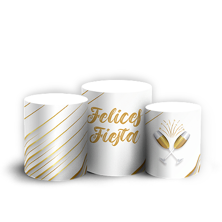 Capas Trio Cilindro Sublimado Vest Facil - Año Nuevo ES