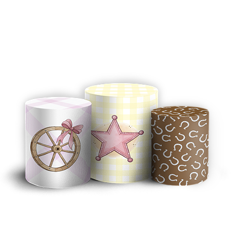 Capas Trio Cilindro Sublimado Vest Facil - Fazendinha