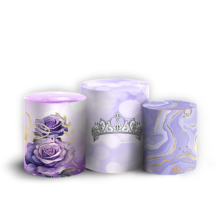 Capas Trio Cilindro Sublimado Vest Facil - 15 Anos