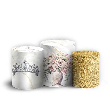 Capas Trio Cilindro Sublimado Vest Facil - 15 Anos