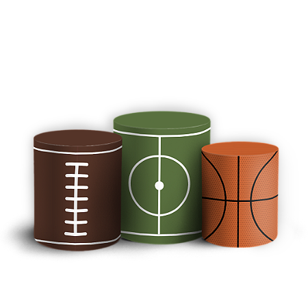 Capas Trio Cilindro Sublimado Vest Facil - Esportes