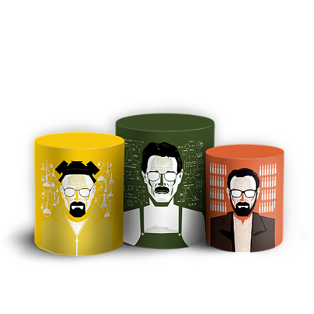 Capas Trio Cilindro Sublimado Vest Facil - Breaking Bad
