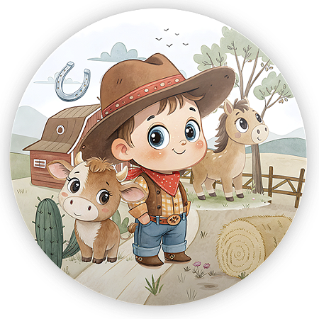 Capa Mini Painel Sublimado - Fazendinha