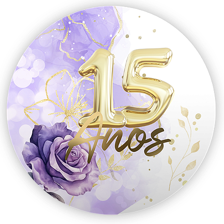 Capa Mini Painel Sublimado - 15 Anos