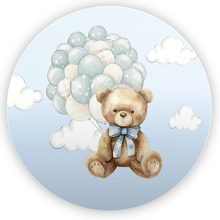 Capa Painel Redondo Sublimado - Urso