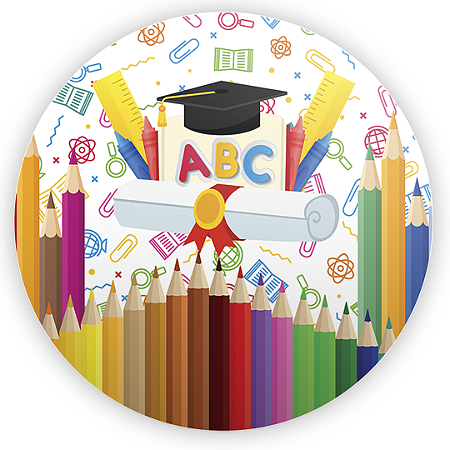 Capa Painel Redondo Sublimado - ABC