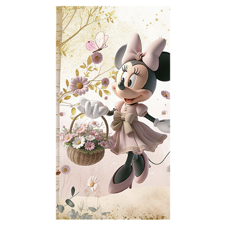 Capa Faixa Lateral Sublimado - Minnie