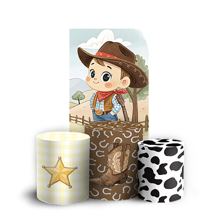 Capas Faixa Lateral e Trio Cilindro Sublimado Vest Facil - Fazendinha