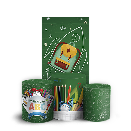 Capas Faixa Lateral e Trio Cilindro Sublimado Vest Facil - Formatura ABC