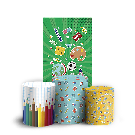 Capas Faixa Lateral e Trio Cilindro Sublimado Vest Facil - Formatura ABC