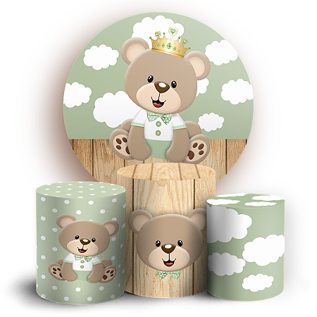 Capas Painel Redondo e Trio Cilindro Sublimado - Urso