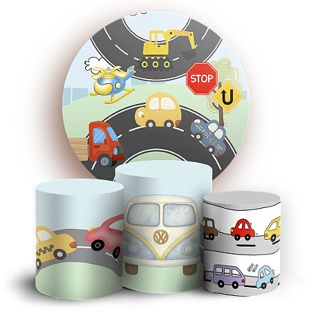 Capas Painel Redondo e Trio Cilindro Sublimado - Transporte