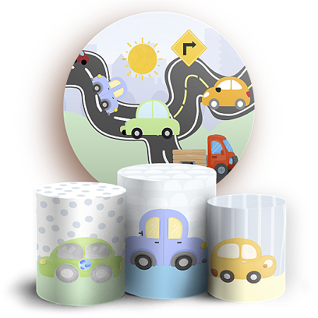 Capas Painel Redondo e Trio Cilindro Sublimado - Transporte