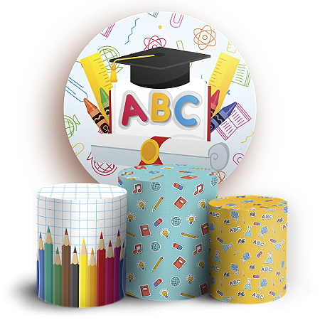 KIT Redondo e Trio Sublimado 3D - Formatura ABC