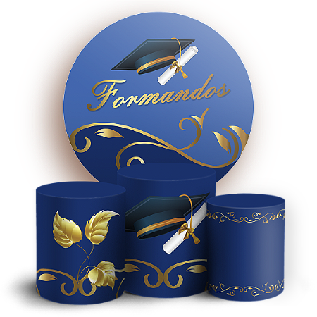 Capas Painel Redondo e Trio Cilindro Sublimado - Formatura