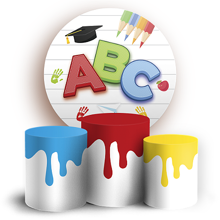 Capas Painel Redondo e Trio Cilindro Sublimado - ABC