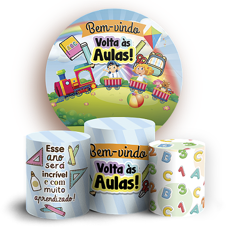 Capas Painel Redondo e Trio Cilindro Sublimado - ABC