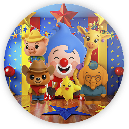 Capa Painel Redondo Sublimado - Plim Plim