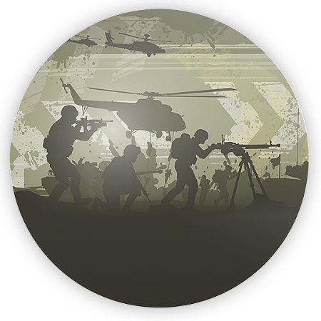 Capa Painel Redondo Sublimado - Exército