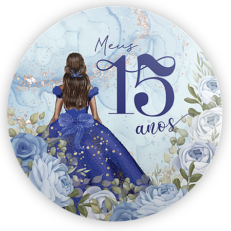 Capa Painel Redondo Sublimado - 15 Anos