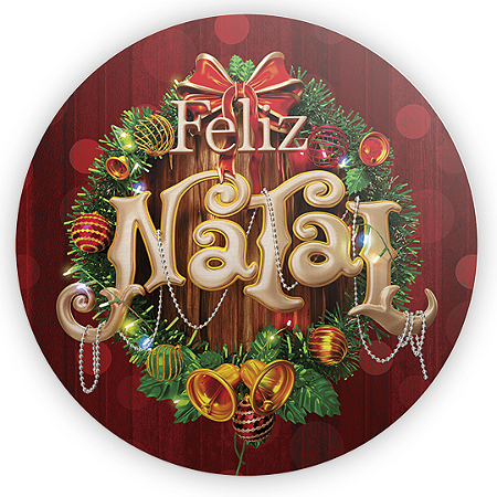 Capa Painel Redondo Sublimado - Natal