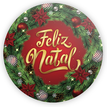 Capa Painel Redondo Sublimado - Natal
