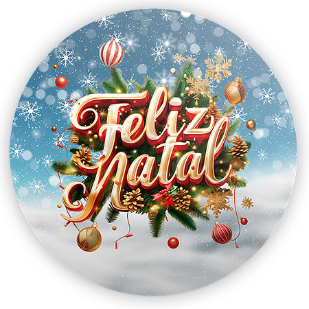 Capa Painel Redondo Sublimado - Natal