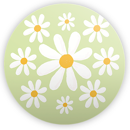 Capa Painel Redondo Sublimado - Flor Margarida