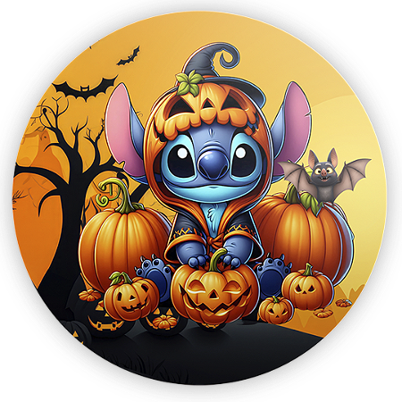 Capa Mini Painel Sublimado - Stitch Halloween