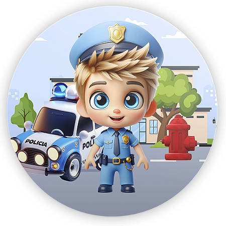 Capa Mini Painel Sublimado - Polícia