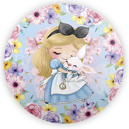 Capa Mini Painel Sublimado - Alice no País das Maravilhas