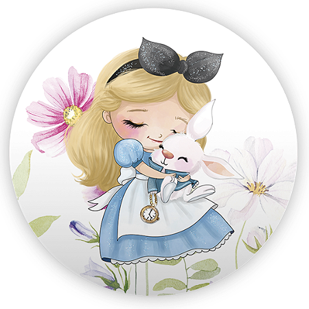 Capa Mini Painel Sublimado - Alice no País das Maravilhas