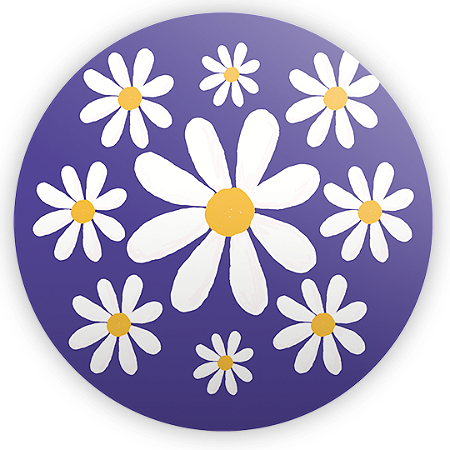 Capa Mini Painel Sublimado - Flor Margarida