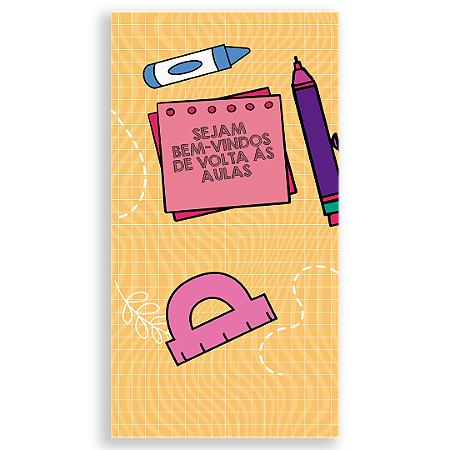 Capa Faixa Lateral Sublimado - Volta as Aulas