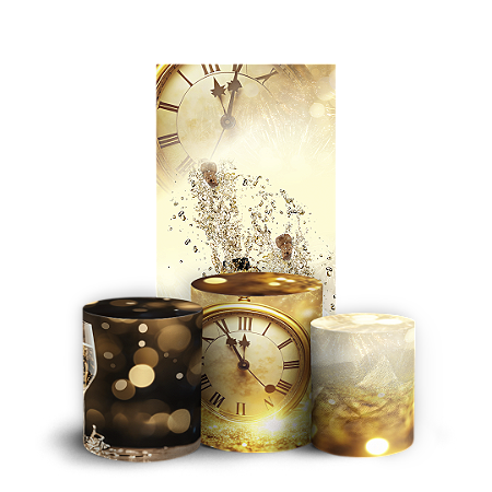 Capas Faixa Lateral e Trio Cilindro Sublimado Vest Facil - Ano Novo