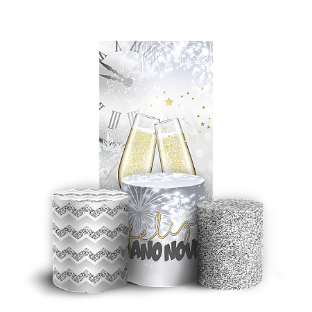 Capas Faixa Lateral e Trio Cilindro Sublimado Vest Facil - Ano Novo