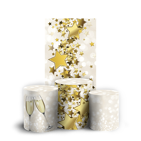 Capas Faixa Lateral e Trio Cilindro Sublimado Vest Facil - Ano Novo