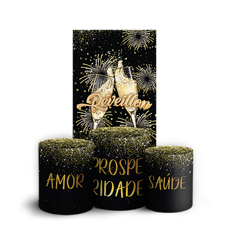 Capas Faixa Lateral e Trio Cilindro Sublimado Vest Facil - Ano Novo