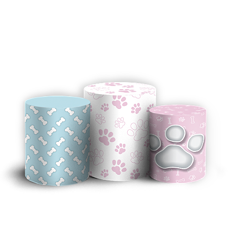 Capas Trio Cilindro Sublimado Vest Facil - Patrulha Canina