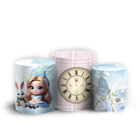 Capas Trio Cilindro Sublimado Vest Facil - Alice