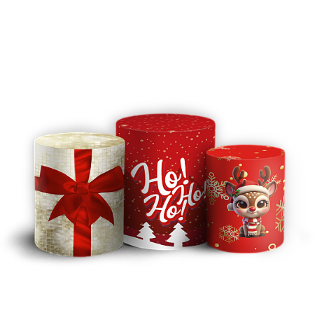 Capas Trio Cilindro Sublimado Vest Facil - Natal