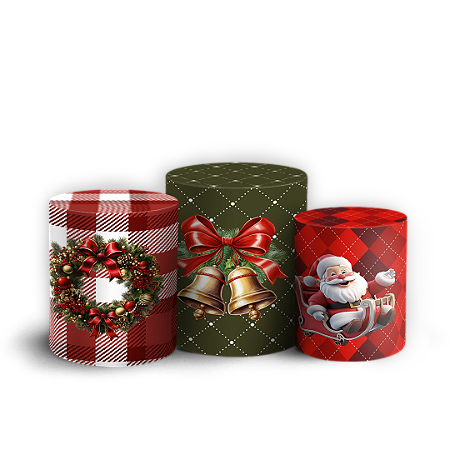 Capas Trio Cilindro Sublimado Vest Facil - Ano Novo