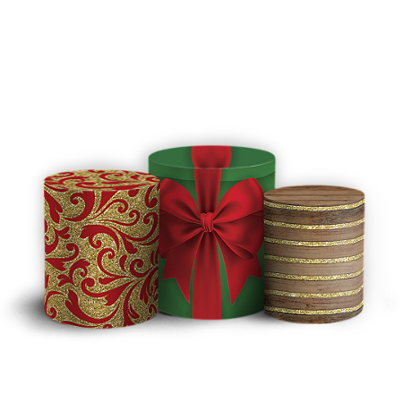 Capas Trio Cilindro Sublimado Vest Facil - Natal