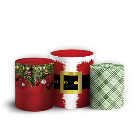Capas Trio Cilindro Sublimado Vest Facil - Natal