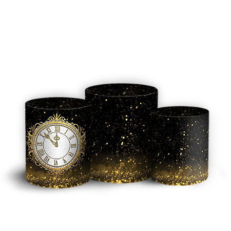 Capas Trio Cilindro Sublimado Vest Facil - Ano Novo