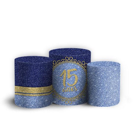 Capas Trio Cilindro Sublimado Vest Facil - 15 Anos