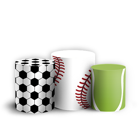 Capas Trio Cilindro Sublimado Vest Facil - Esportes