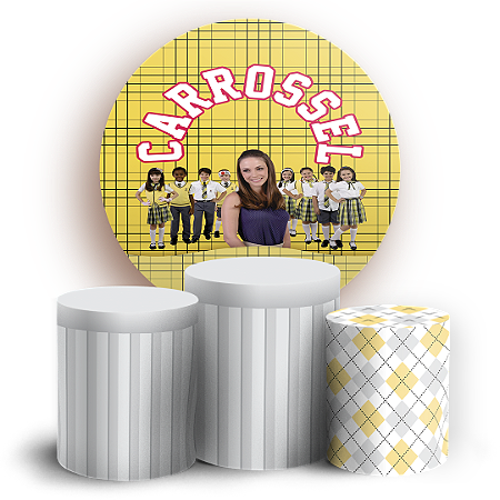 Capas Painel Redondo e Trio Cilindro Sublimado - Carrosel SBT